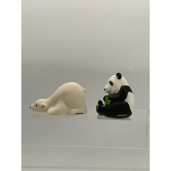 Fisher Price 2011 Little People Zoo Talkers Polar Bear & Panda Animal Figures - Picture 4 of 5